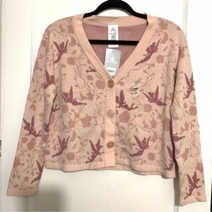 Disney Tinker Bell Crop Cardigan Size Small NWT